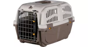 Transportná prepravka SKUDO 1, XS, 30x32x49 cm, tmavo sivá/piesková(max. 12kg)