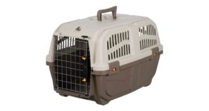 Transportná prepravka SKUDO 2, XS-S, 35x36x55 cm, tmavo sivá/piesková(max. 18kg)