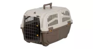 Transportná prepravka SKUDO 2, XS-S, 35x36x55 cm, tmavo sivá/piesková(max. 18kg)