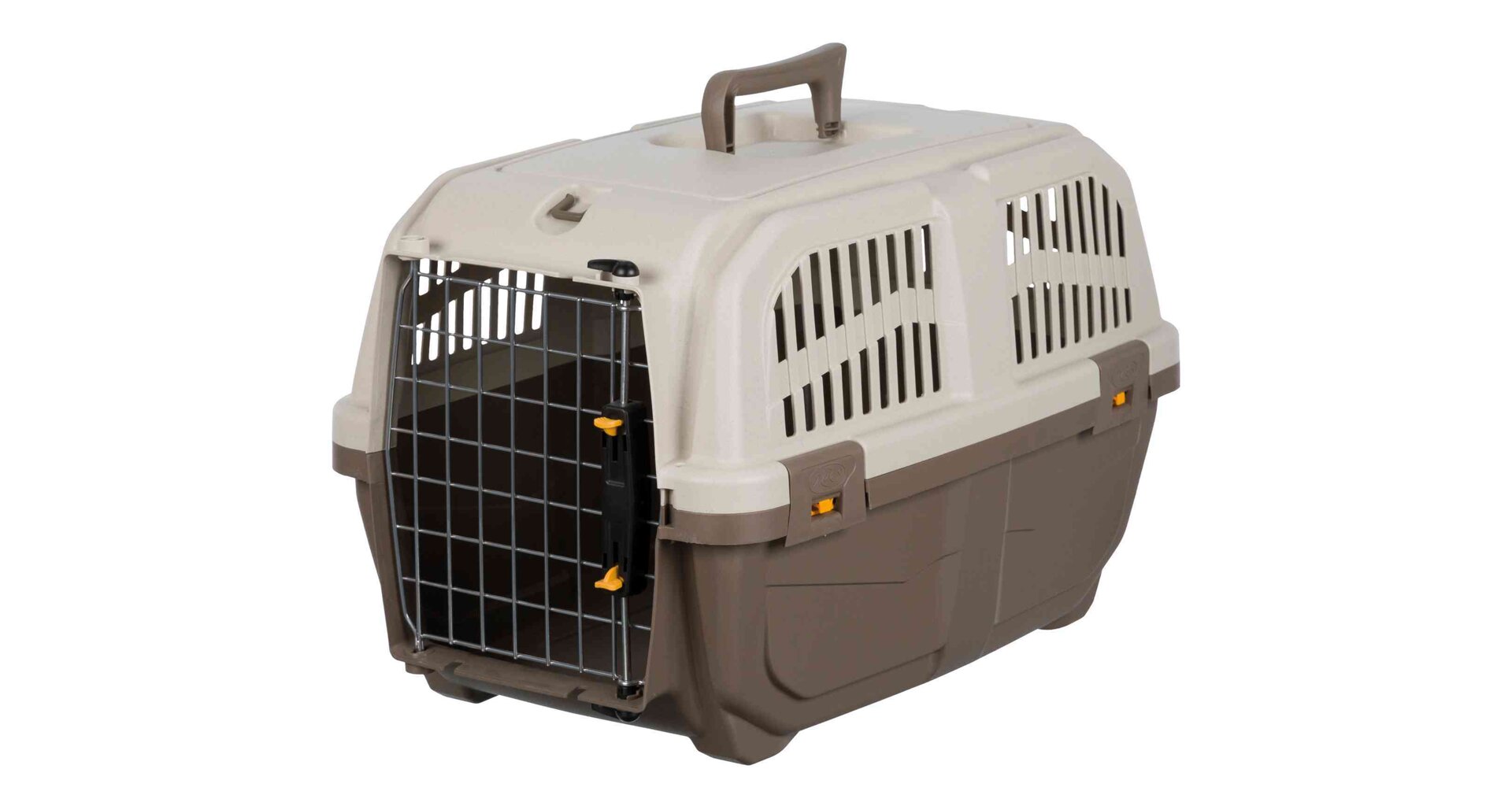 Transportná prepravka SKUDO 2, XS-S, 35x36x55 cm, tmavo sivá/piesková(max. 18kg)