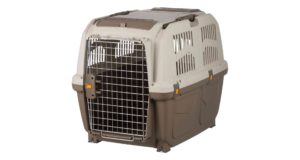 Transportná prepravka SKUDO 5, M, 59x65x79cm, tmavo sivá/piesková (max. 35 kg)