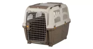 Transportná prepravka SKUDO 5, M, 59x65x79cm, tmavo sivá/piesková (max. 35 kg)