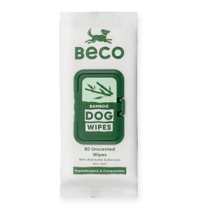 Beco Bamboo neparfumované - čistiace obrúsky pre psov, 80 ks
