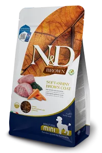 Farmina N&D dog BROWN (GF) adult mini, spirulina & carrot, lamb 2 kg