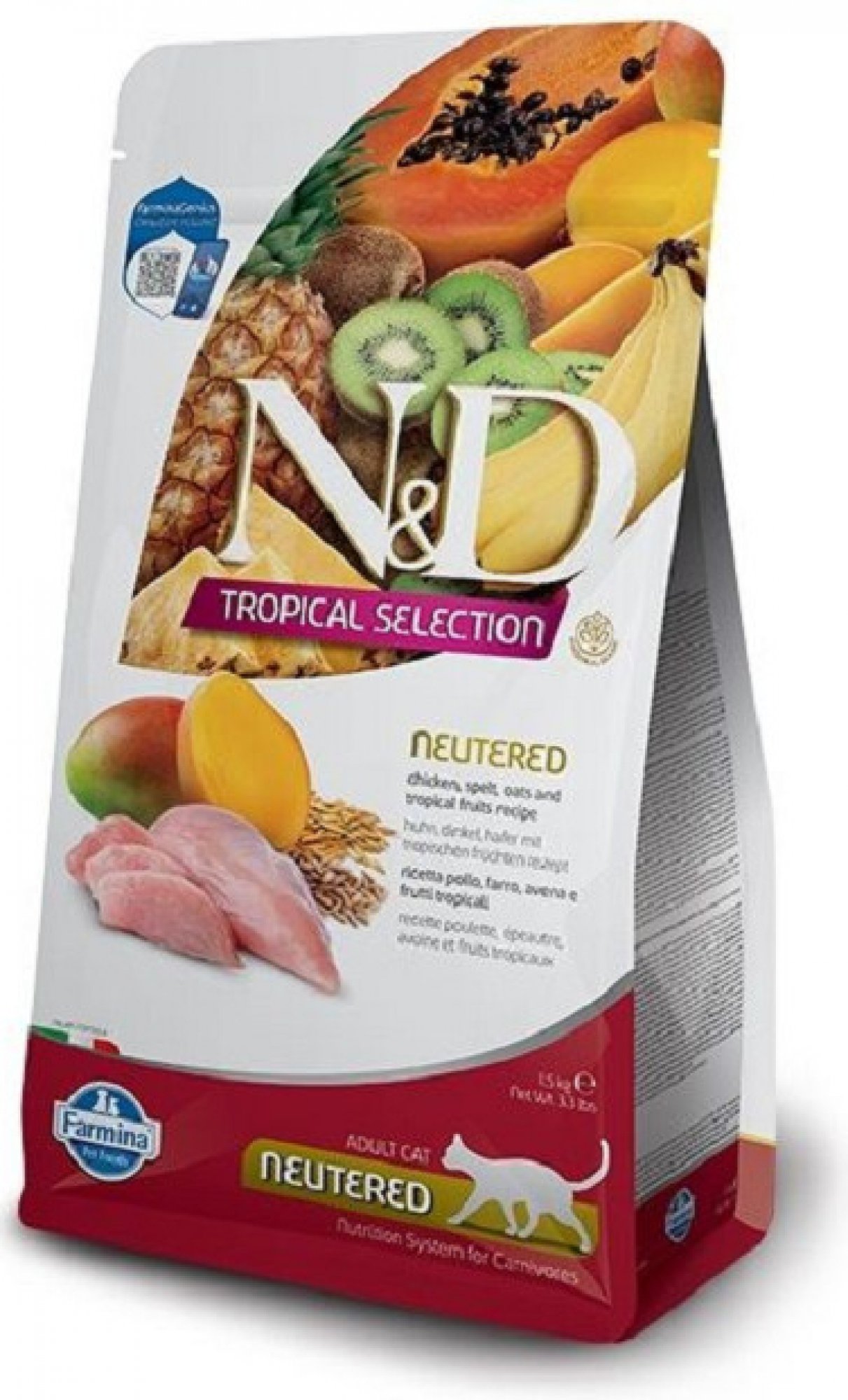 Farmina N&D cat TROPICAL SELECTION (AG) adult, neutered, lamb 4 kg +1 kg