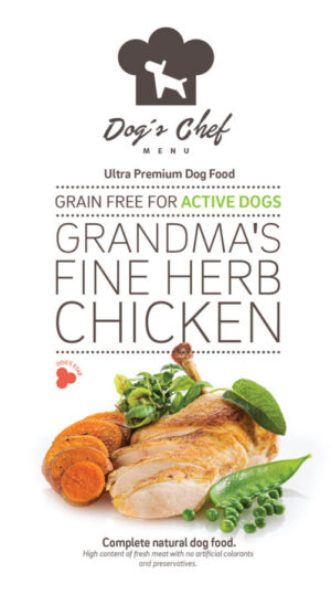 DOG’S CHEF Grandma’s Fine Herb Chicken ACTIVE DOGS