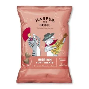 HARPER & BONE Cat & Dog Iberian Soft Treats Chicken, Salmon & Tuna 90 g
