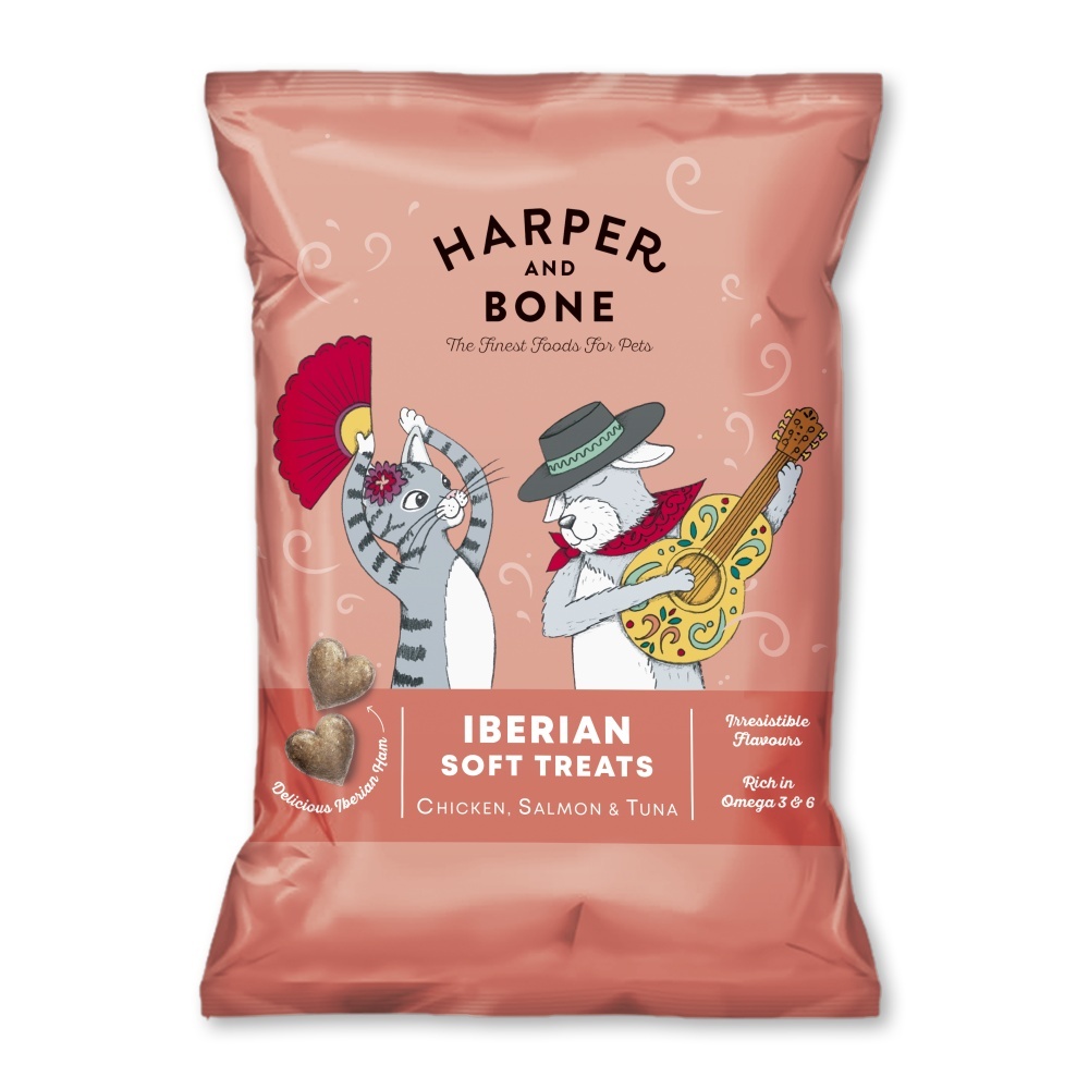 HARPER & BONE Cat & Dog Iberian Soft Treats Chicken, Salmon & Tuna 90 g