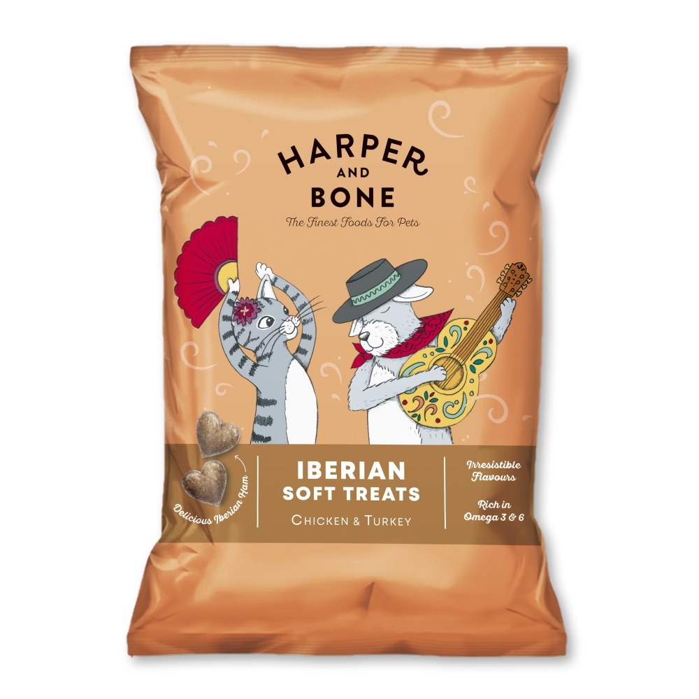 HARPER & BONE Cat & Dog Iberian Soft Treats Chicken & Turkey 90 g