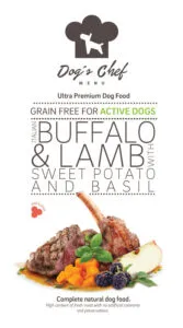 DOG’S CHEF Italian Buffalo & Lamb with Sweet Potato and Basil ACTIVE DOGS