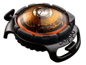 ORBILOC Dog Dual LED svetlo na obojok – oranžové