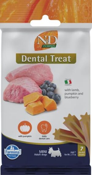 Pamlsok Farmina ND Pumpkin Dog Lamb Blueberry Adult Mini 60g