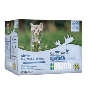 BOZITA Cat Kitten kúsky v omáčke s kuracím, vrecko 85 g (12 pack)