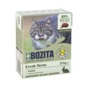 BOZITA Cat kúsky v omáčke s králičím , tetrapak 370g