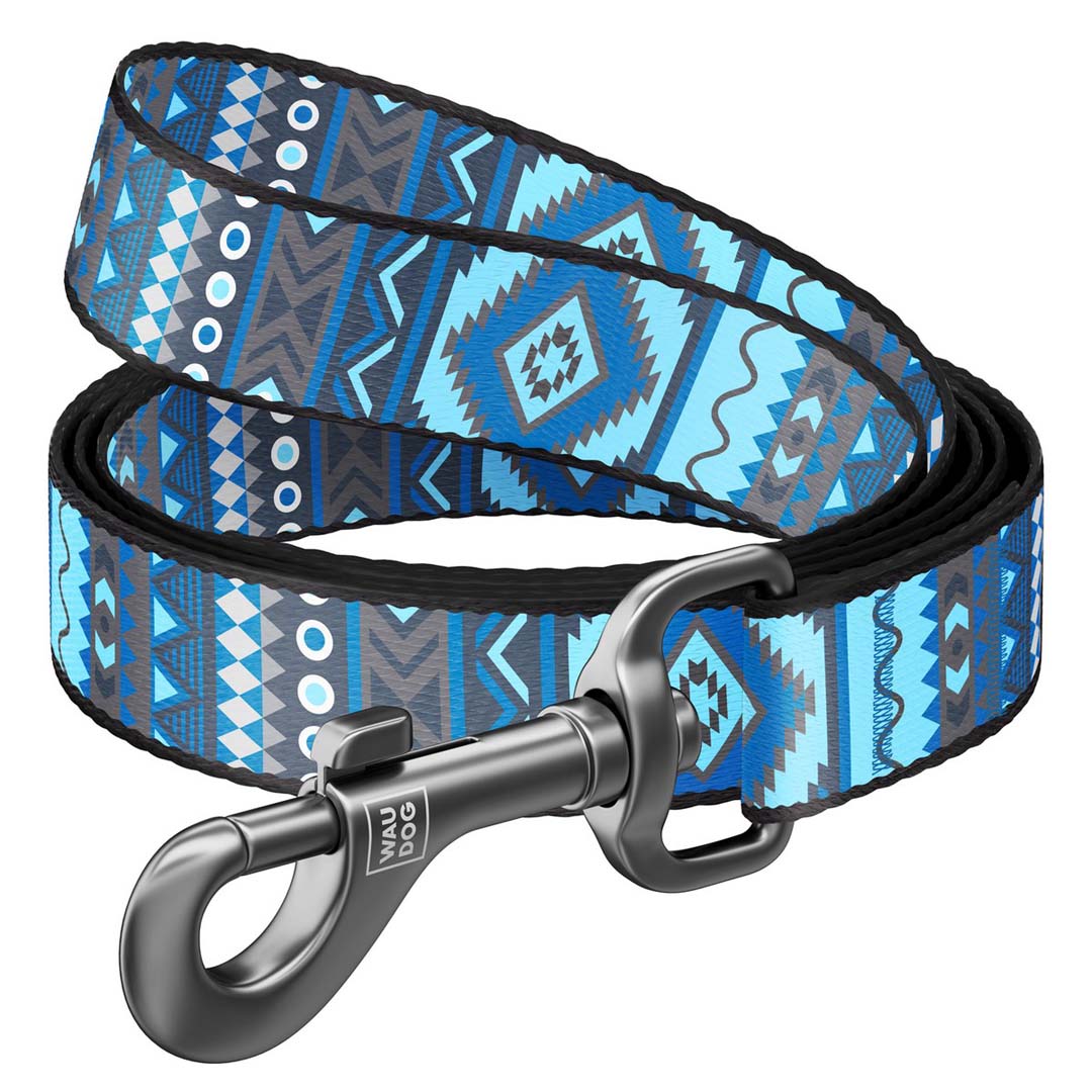 WAUDOG vodítko nylonové Ethno Blue