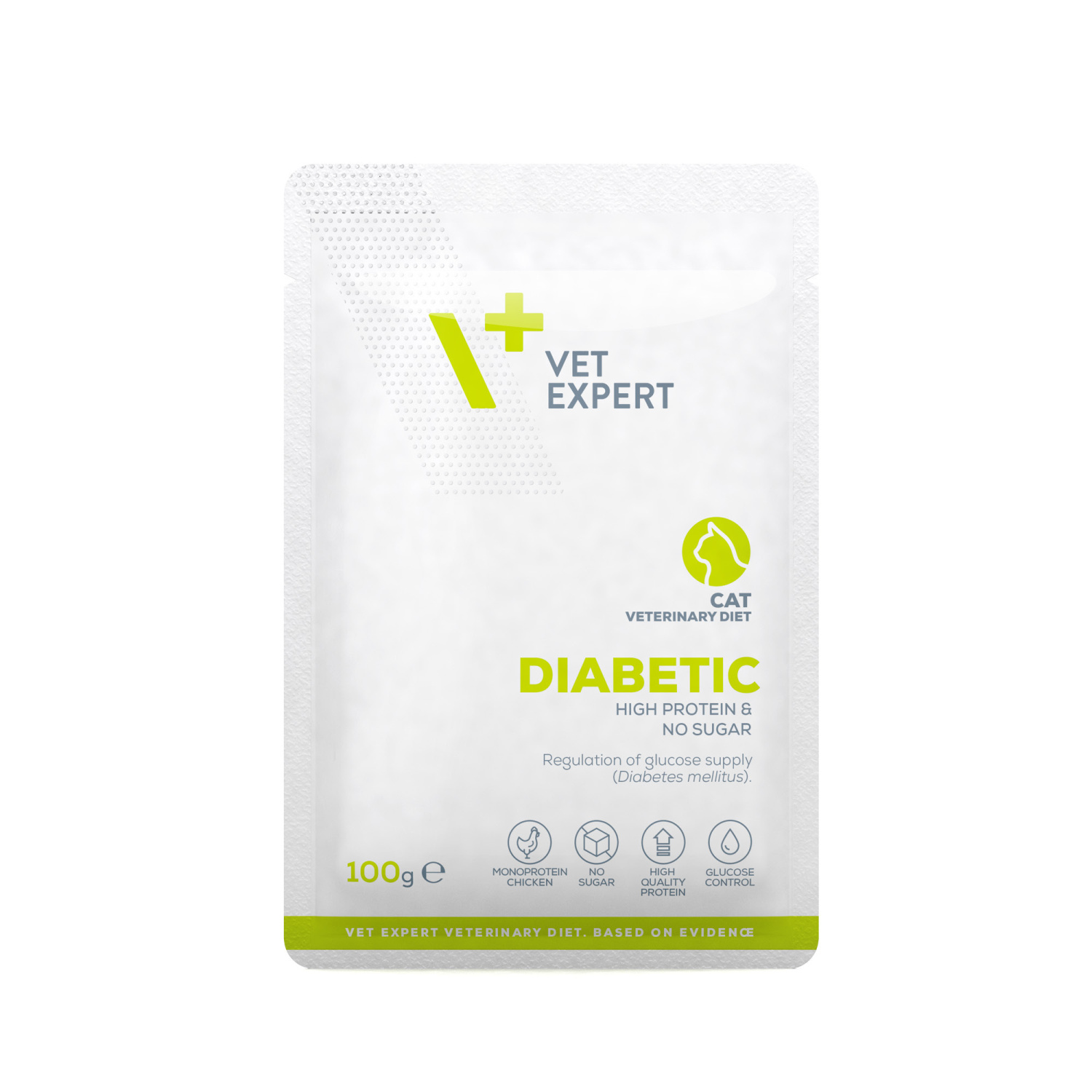 VetExpert DIABETIC CAT kapsička 100g - mokré veterinárne krmivo pre mačky s cukrovkou