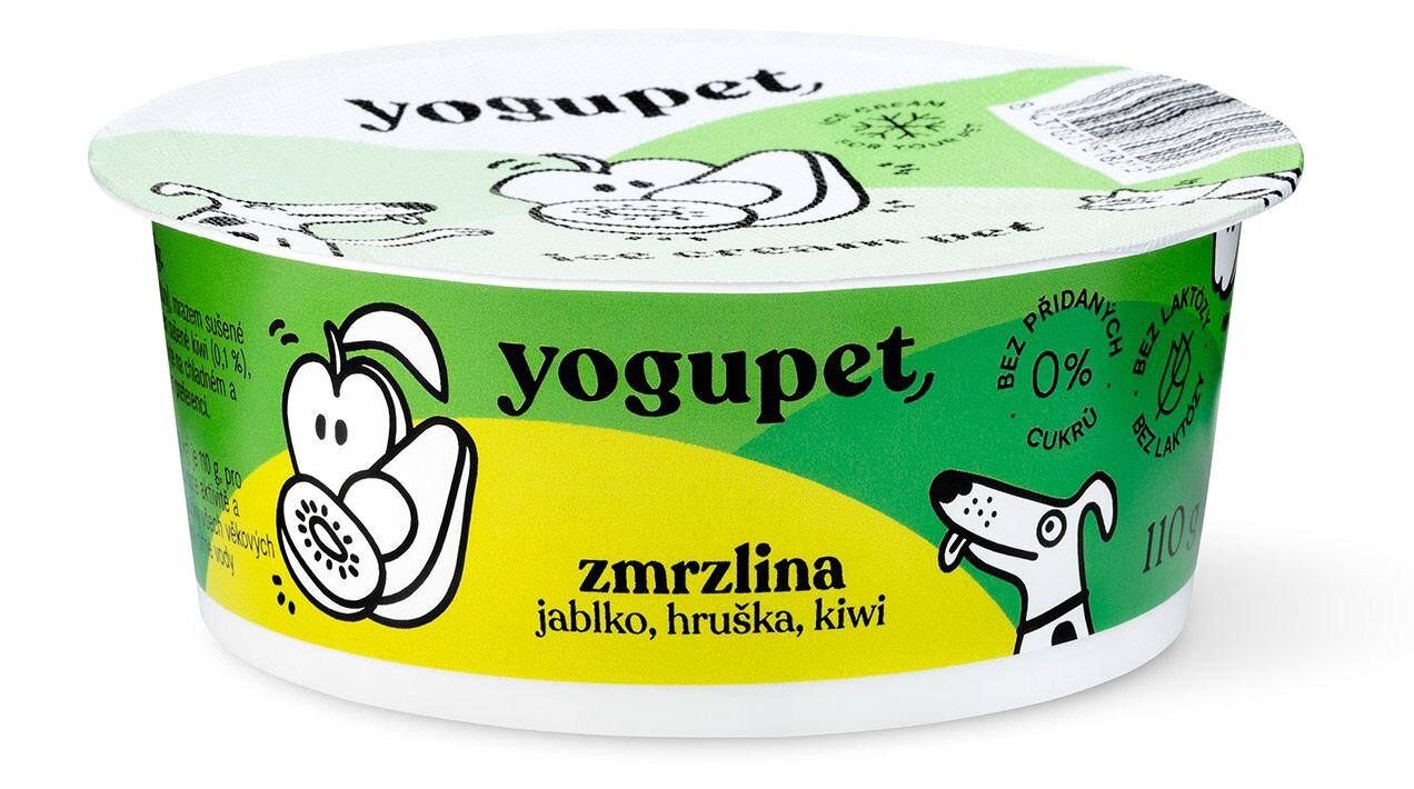 Yogupet zmrzlina pre psy a mačky – s jablkom, hruškou a kiwi 110 g