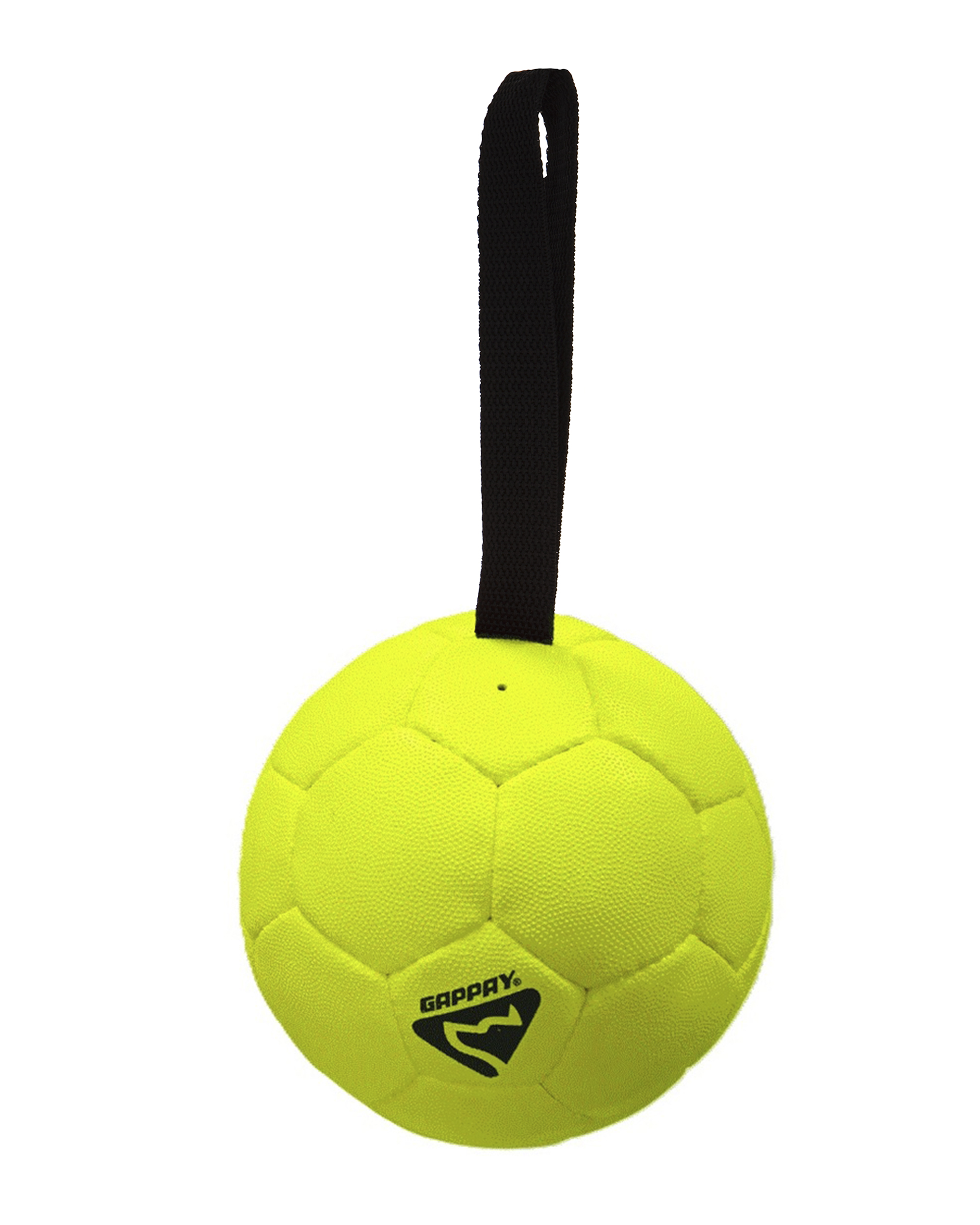 GAPPAY lopta futbalová, stredná s pútkom - žltá