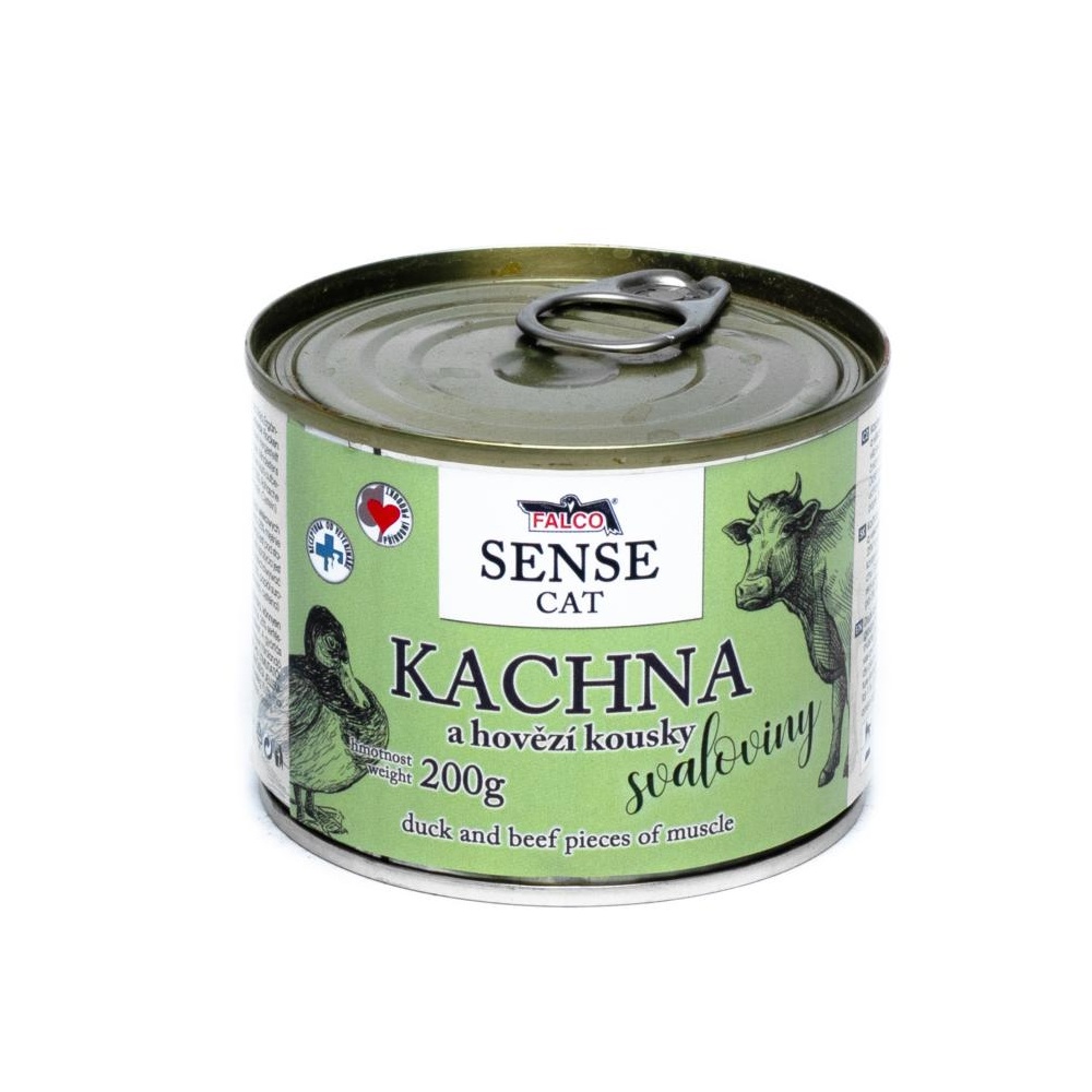 FALCO SENSE CAT Kačka a hovädzie 200g